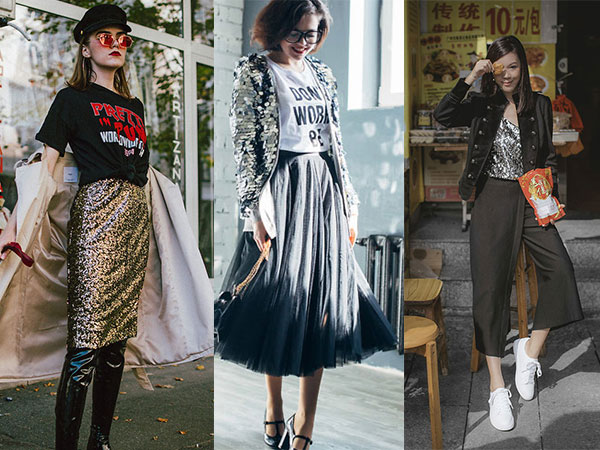 Phối đồ bắt mắt cùng xu hướng sequins
