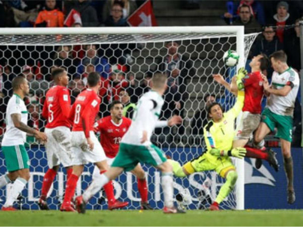 Thụy Sỹ vượt qua Bắc Ireland để tới World Cup 2018