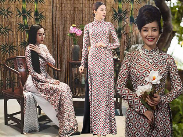 U50 nhưng NSƯT Chiều Xuân đẹp không kém cạnh Thuỷ Tiên khi đụng áo dài gạch bông