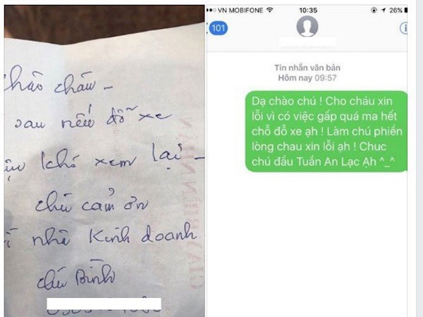 Đỗ xe chắn cửa, chủ nhà chỉ để lại mảnh giấy và tin nhắn phản hồi của tài xế khiến nhiều người mỉm cười