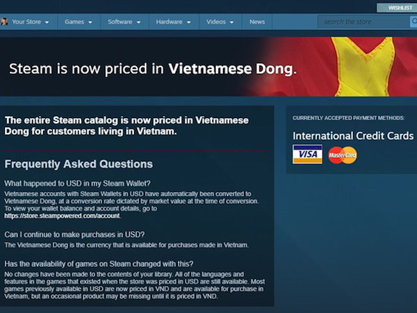 Steam bán game bản quyền giá rẻ, thanh toán bằng tiền Việt