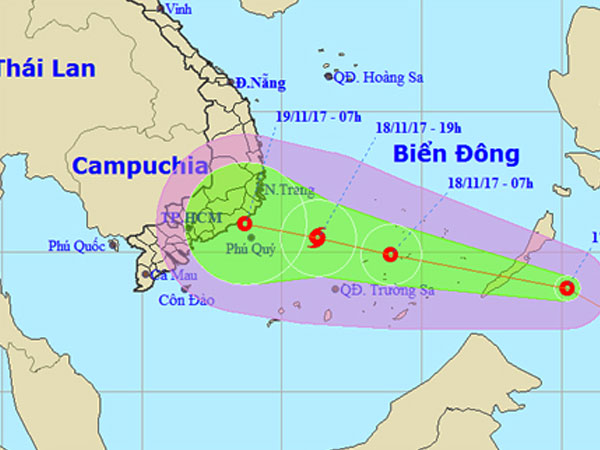 Áp thấp hướng Nam Trung Bộ, không khí lạnh tràn xuống miền Bắc