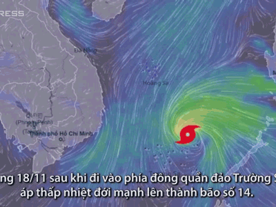 Video: Đường đi hướng vào các tỉnh Nam Trung Bộ của bão số 14
