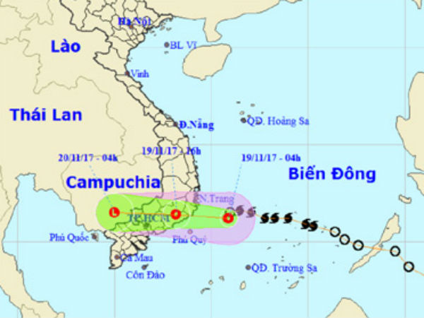 Bão số 14 suy yếu thành áp thấp nhiệt đới
