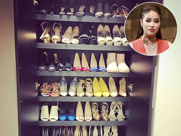 Phạm Hương khoe tủ giày hiệu gần 100 đôi chẳng kém cạnh bất cứ mỹ nhân showbiz nào!