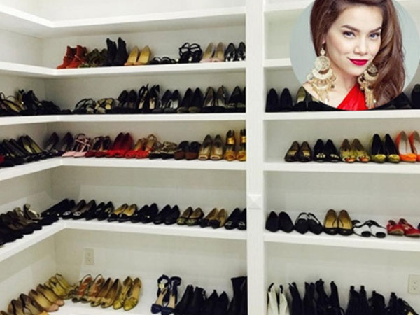 Khám phá tủ giày hàng hiệu của dàn sao Việt