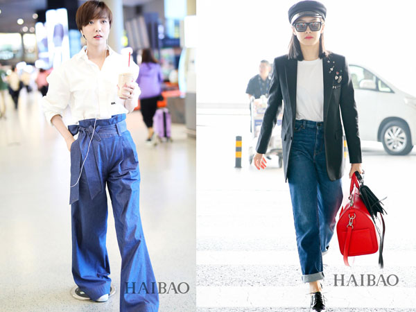 Mix quần jeans ống rộng ngày lạnh như thế nào?