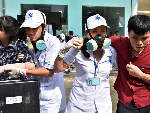 1.000 y, bác sĩ diễn tập ứng phó 'thảm họa y tế' phục vụ APEC