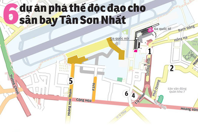 6 dự án phá thế độc đạo vào sân bay Tân Sơn Nhất