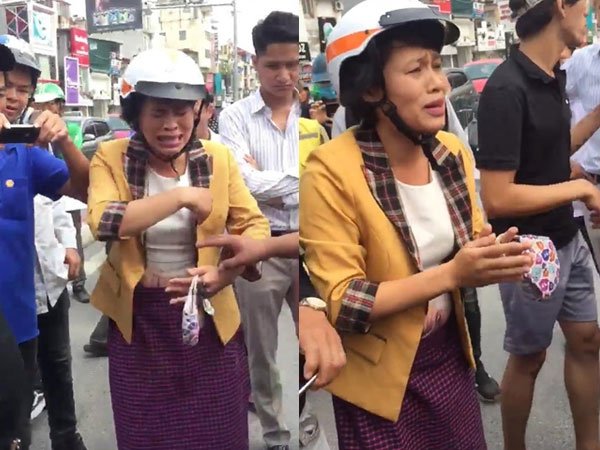Clip: Nam thanh niên lao thẳng xe máy, chặn bắt đối tượng nghi dàn cảnh giật balo của một phụ nữ trên phố Hà Nội