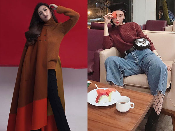 Học cách mix áo len ngày lạnh từ sao Việt