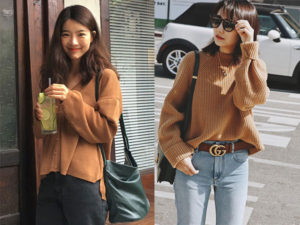 Mua gì cũng được nhưng mùa đông bạn đừng quên mua áo len màu camel