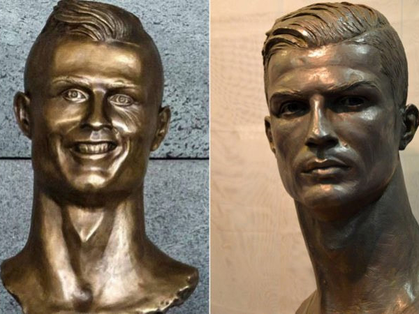 Ronaldo được đúc lại tượng sau phiên bản lỗi