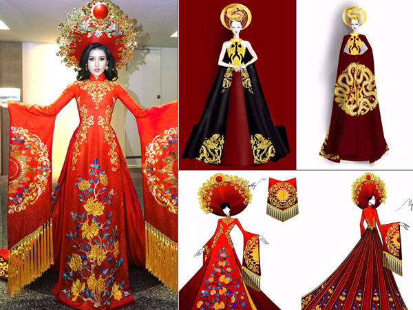 Trang phục dân tộc của Huyền My ở Hoa hậu Hòa bình bị tố sao chép