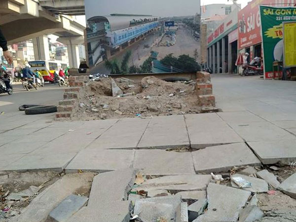 Tạm đình chỉ việc dùng đá tự nhiên lát vỉa hè