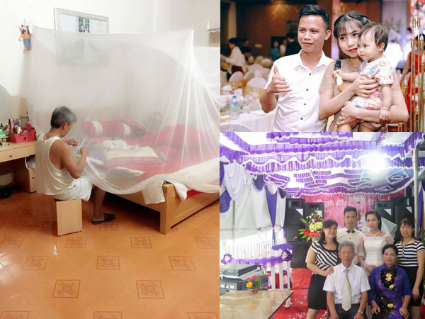 'Lấy chồng được cả nhà chồng', nàng dâu khoe bố chồng cặm cụi khâu màn cho con khi chăm cháu ngủ