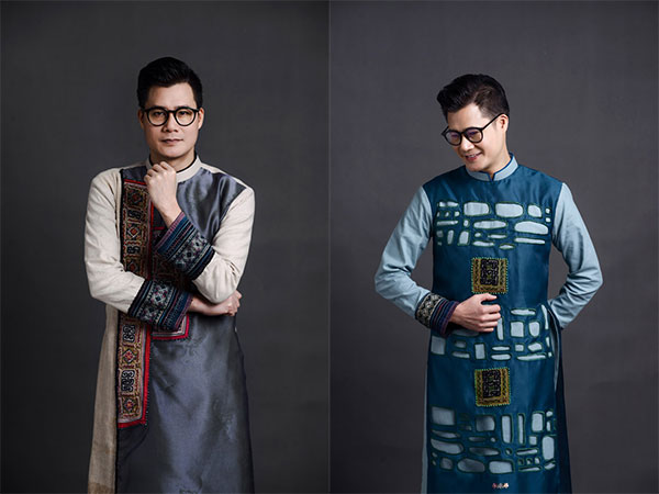 Ca sĩ Quang Dũng làm người mẫu áo dài