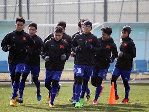 U23 Việt Nam 'méo mặt' làm quen với cái lạnh 0 độ C ở Trung Quốc