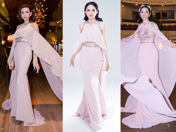 Cùng 1 chiếc đầm: Võ Hoàng Yến và Hương Giang chọn cách mặc kín đáo hơn hẳn Giáng My