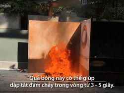 Video: Quả bóng dập tắt đám cháy trong 3 giây