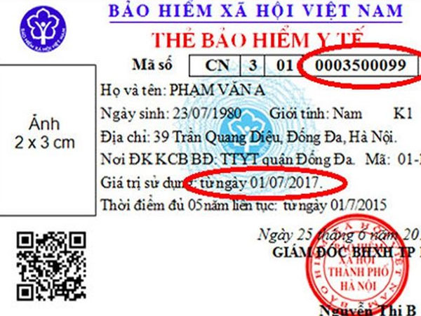 Thẻ BHYT mới sẽ có thông tin mức tiền được hưởng khi khám chữa bệnh