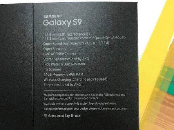 Người Việt làm lộ ảnh hộp Galaxy S9: Camera khẩu độ f/1.5 tốc độ cao