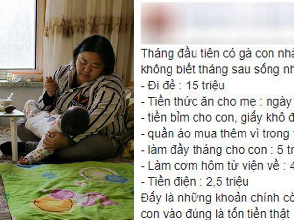 Chị em 'phát hoảng' vì tháng đầu nuôi con, mẹ trẻ khoe 'vung tay' hết 33 triệu