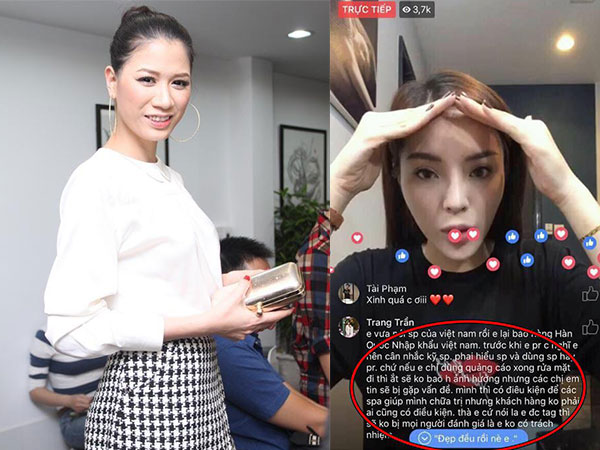 'Chỉnh' Kỳ Duyên cẩn thận về mỹ phẩm không rõ nguồn gốc, Trang Trần đăng đàn giải thích?