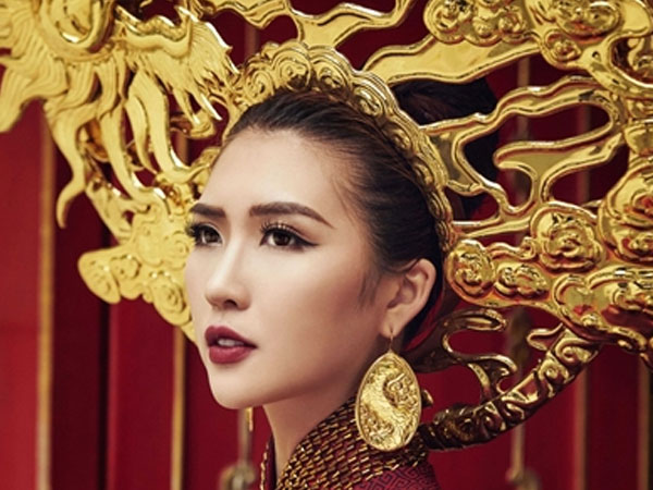 Tường Linh đội mấn mạ vàng thi Miss Intercontinental
