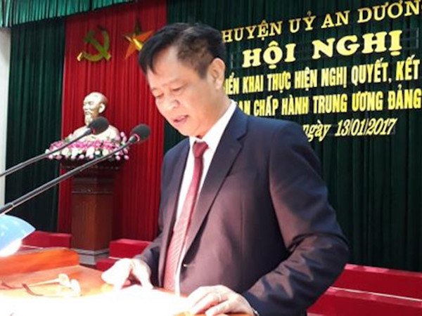 Khiển trách Bí thư Huyện ủy An Dương vì việc 'cả nhà làm quan'