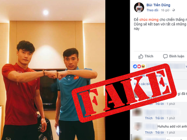 'Ăn theo' độ hot của thủ môn Tiến Dũng, nhiều trang MXH giả mạo được lập ra khiến bao chị em mắc lừa