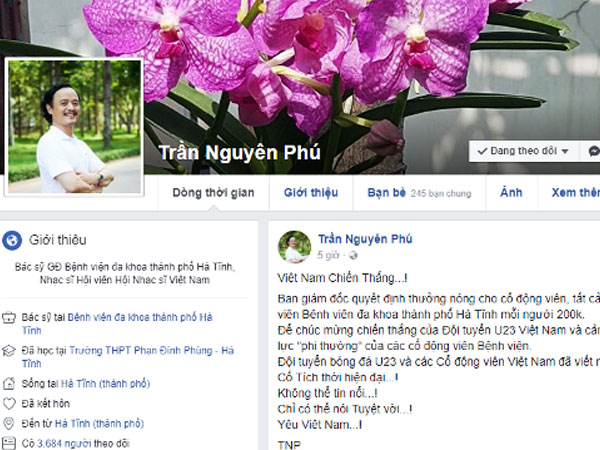 Bệnh viện thưởng tiền cho nhân viên để ăn mừng chiến thắng U23 Việt Nam