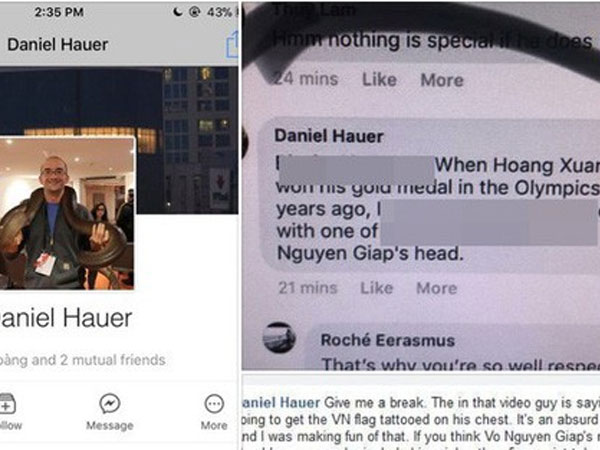 Không có việc Bộ Ngoại giao trục xuất ông Daniel Hauer
