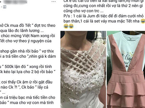 Vừa khoe được chồng tâm lý mua 2 chiếc váy cả triệu để mặc Tết, cô vợ tiu nghỉu vì bị chị em nhào vào chê xấu