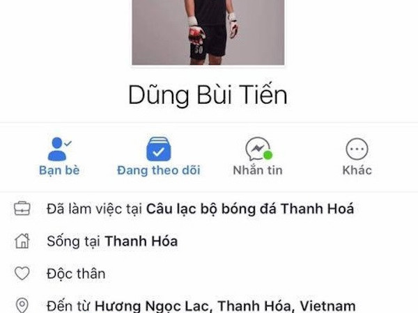 Thủ môn Bùi Tiến Dũng gây 'sốc' mạng xã hội