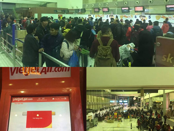 Hệ thống của Vietjet Air gặp sự cố, khách không thể check in