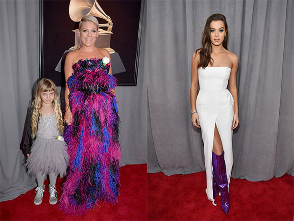 Pink, Hailee Steinfled diện trang phục thảm họa trên thảm đỏ Grammy