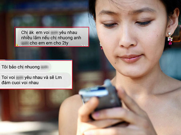 Chị em bàn tán xôn xao vụ bồ nhí nhắn tin cho vợ, ngã giá 2 tỷ để 'chị ơi nhường chồng cho em'