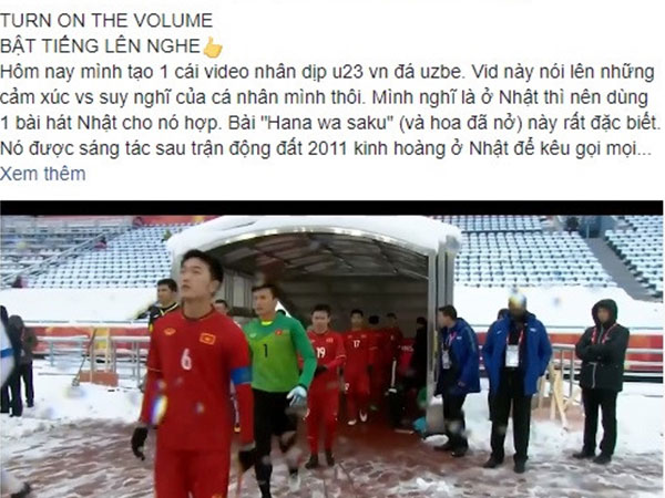 'Không có chuyện ca sĩ Nhật Bản hát tặng đội U23 Việt Nam'