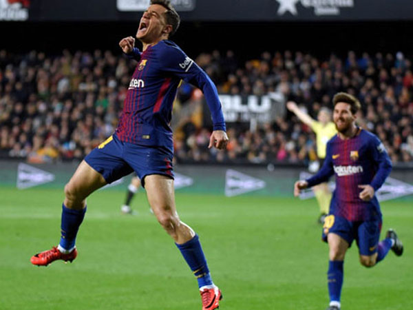 Coutinho lập công đầu, đưa Barca vào chung kết Cup Nhà vua