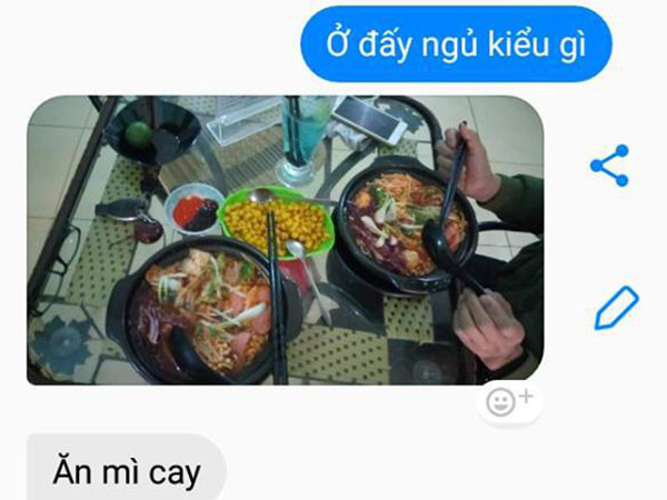 Người yêu kêu đau bụng vì ăn mì cay, còn chụp ảnh gửi về, chàng trai sốc khi phát hiện mình 'mọc sừng'