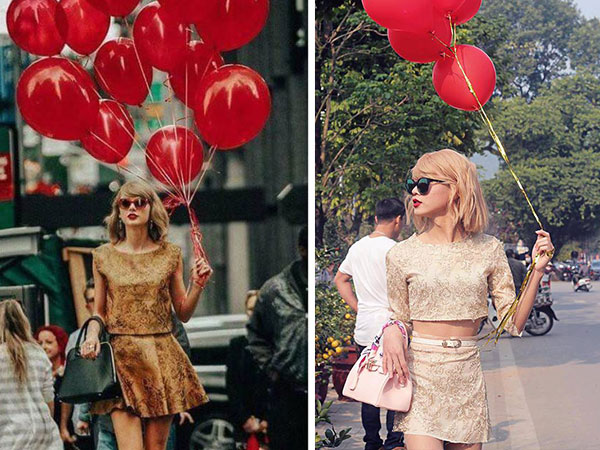 Cậu bạn cosplay Taylor Swift dạo chợ Tết, diễn sâu đến nỗi fangirl bật khóc vì tưởng thật