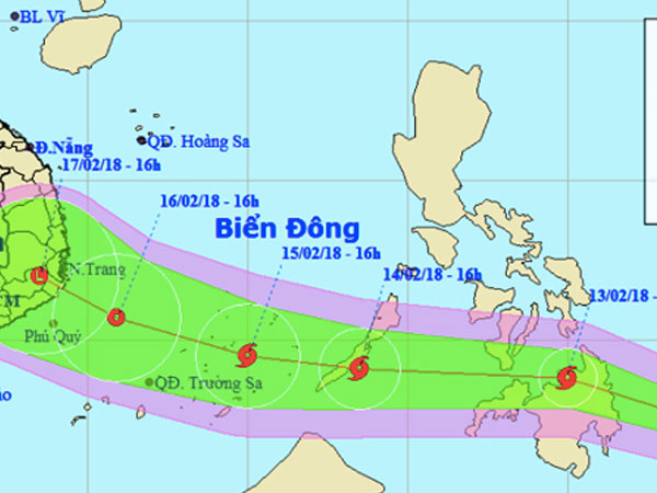 Dự báo thời tiết 13/2: Bão Sanba vào Biển Đông 30 Tết