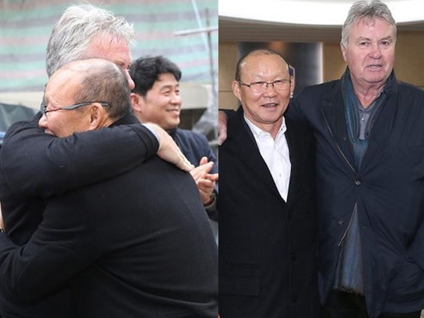 'Phù thủy' Guus Hiddink hội ngộ HLV Park Hang-seo tại Hàn Quốc