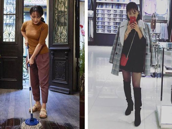 Bảo Thanh đăng ảnh theo trào lưu khác biệt lúc ở nhà và khi lên đồ đi chơi
