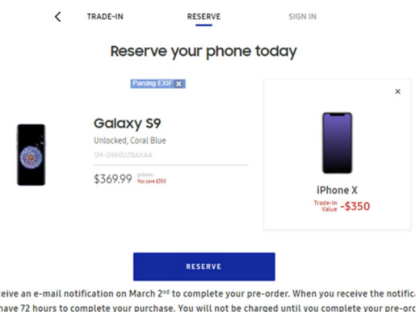 Samsung mua lại iPhone X với giá 350 USD