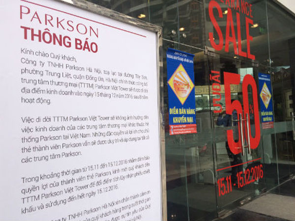 'Vận đen' của Parkson ở thị trường Việt Nam