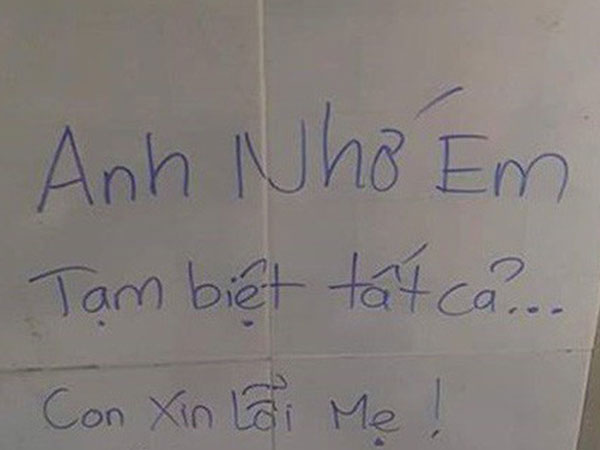 Viết 'anh nhớ em' lên tường, thanh niên treo cổ tự tử