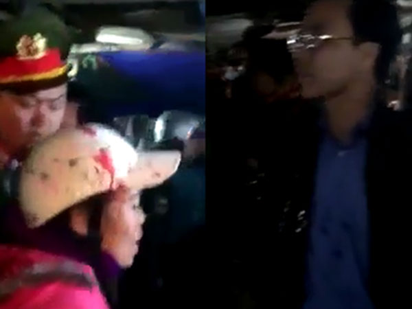 Nữ tiểu thương hắt tiết lợn vào người Chủ tịch huyện vì nghe hô có 'cán bộ đánh dân'