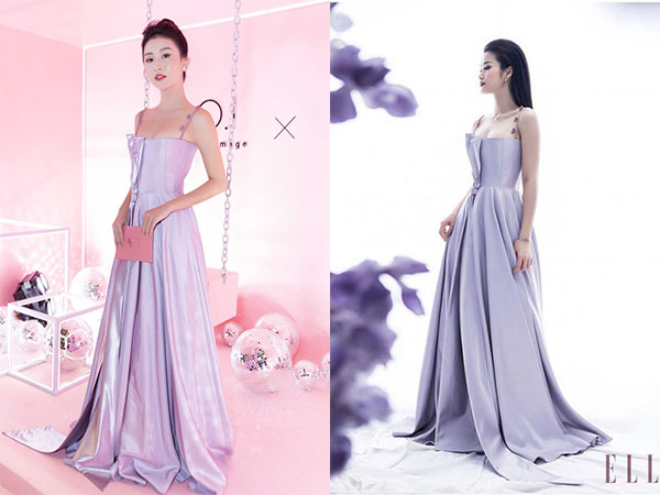 Khoe sắc vóc thanh tân trong chiếc đầm tím chuẩn trend, Quỳnh Anh Shyn nào có kém đàn chị Đông Nhi